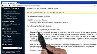 Lesson 1 (Use Functions) | 15. Reading Web browser Documentation | Python Programming