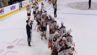 Classy Vegas sends off Jakob Silfverberg, Frank Vatrano hat trick,  Cutter Gauthier point in debut