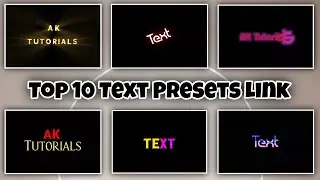 Top 10+🔥 Text Presets link | Text Animation Alight Motion