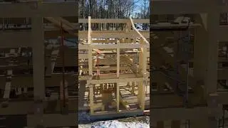 Фахверковый дом на разных этапах строительства #фахверк #фахверковыйдом #загородный дом