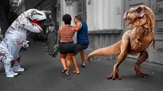 PEGADINHA - DINOSSAURO T-REX - Dinosaur Prank