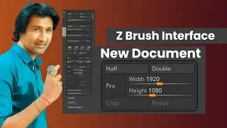 Zbrush Interface New Document and Resize
