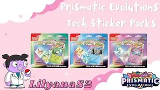 Unboxing 3x Pokemon Prismatic Evolutions Sticker Packs Lilyana💜 #unboxing #pokemon #pokemoncards
