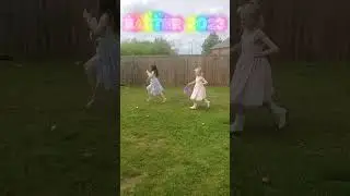 Persephone hunting for Easter eggs