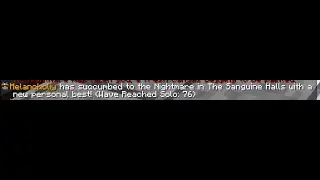 Monumenta - Solo Sanguine Halls Former WR Run / Round 76