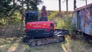 Kubota KX080-4α with mulcher