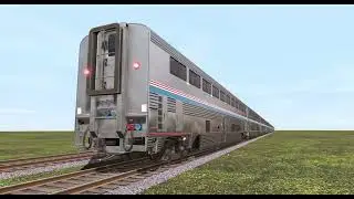 Amtrak ALC 42 Empire Builder at Deerfield IL in Trainz 2022