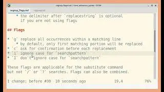 Vim regexp: Flags