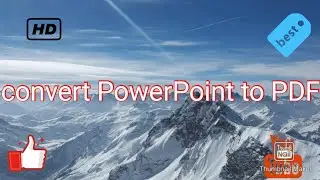 How to convert Powerpoint to pdf| How to save powerpoint to pdf