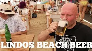 Lindos Beach and a Beer