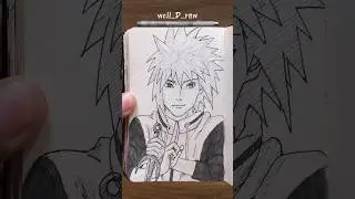 [ASMR] Drawing Minato ⚡️ - Naruto #satisfying #shorts #asmr