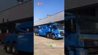40 Tons heavy duty road wrecker truck FOTON with nice blue color