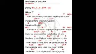 BABALIKAN MO AKO || instrumental || Papuri 23 || lyrics and chords || papuri at pagsamba ||