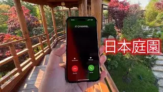 Incoming Calls in Japanese Garden on iPhone 14 Pro Max