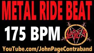 Metal Ride Beat 175 bpm Slayer Style Drums Only Track Loop
