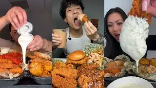 Tiktok Wingstop Mukbang Asmr Compilation | wingstop mukbang 
