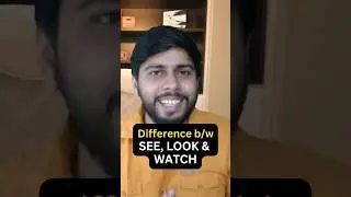 Use See, Look & Watch correctly in English #english #spokenenglish #spoken #grammar #learning