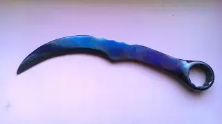 Blue Karambit knife out of a wrench - Part 2