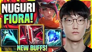 NUGURI PLAYS NEW FIORA BUFFS! - FPX Nuguri Plays Fiora Top vs Camille! | Season 11