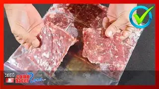 Hamburguesas Cuadradas. Porciones Iguales y Cuadras para hacer Hamburguesas con una Bolsa.