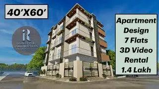 40'X60' Apartment with 7 Flats of 2BHK | Detailed Walkthrough