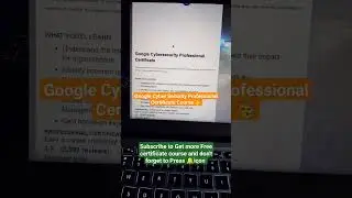 Cyber security Free Certificate By Google | Google Certification | Free courses by google 