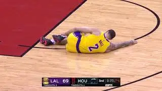 Lonzo Ball Ankle Injury   Lakers vs Rockets   January 19, 2019   2018 19 NBA Season