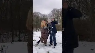 She threw snow in my face🥺🥶 @isabellaafro 