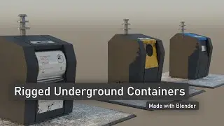 3D Modeling, Surfacing, Rigging Underground Bins for Animation Short with Blender - Wigglepixel