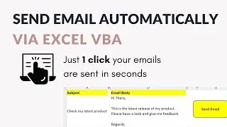 One click to send email automatically using Excel VBA | Email Marketing | email marketing automation