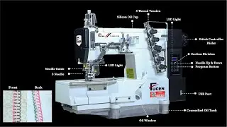 FC-562-01CB-D: High Speed Direct Drive, Flat Bed Interlock Sewing Machine (General Plain Sewing).