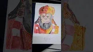 art of hanuman ji with watercolor #reels #viral #viral