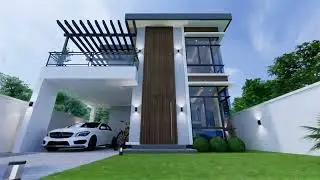 Two story house design model - 7m x 11m with 3Bedroom