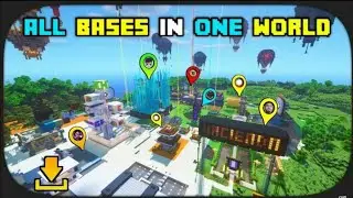 Indian Minecraft Youtubers Bases in One World Download PE/Java  ‎@Techno Gamerz  ‎@Anshu Bisht 