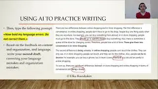 TOEIC Writing: Using AI to practice and receive feeedback on writing
