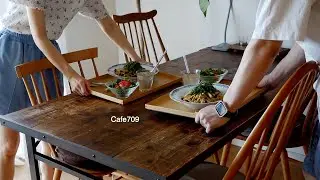 Weekend Vlog, a normal weekend with my husband, making simple mushroom pasta, new cushion covers