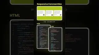 Day 54 - Responsive Comment Box #html #css #shorts #javascript