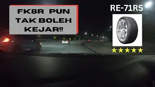 Honda FK8R kena tinggal laaa dengan MK7R ft RE-71RS on board KARAK #EK9 #FK8R #COLT #TOUGE #GOHTONG