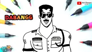 How To Draw Dabangg Cartoon Drawing Drawing Chulbul Pandey New Show  Cartoon Network Animated series