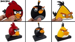ESCULPIENDO a los ANGRY BIRDS (RED, CHUCK y BOMB) con Plastilina - Angry Birds