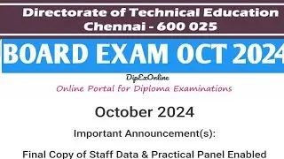 Dote breaking news | Board exam October 2024 | Practical Panel details | Board practical October
