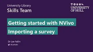 35 Importing a survey [NVivo Release 1]