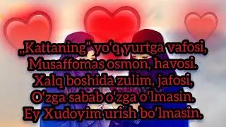 @marufshoyir4736 @SHER  MARUF SHOYIR URUSH BULMASIN
