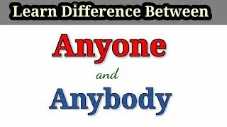 Anyone and anybody | Difference between Anyone and Anybody | Grammar @EnglishinUrdu
