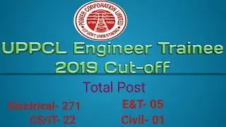 UPPCL 2019 Assistant Engineer(AE) vacancy and cut-off