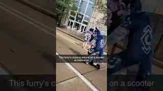 This FURRY was riding around Anthrocon on a Scooter! (...It was me 😁)
