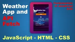 Weather App in JavaScript, HTML and CSS