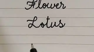 How to write Flowers name in English cursive pattern| Flowers name in English