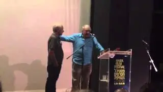 קלוד לנצמן מדבר לפני הקרנת ״שואה״ סינמטק חיפה