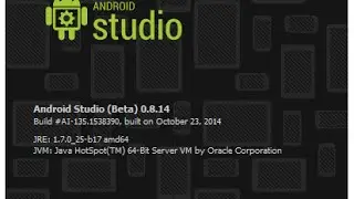 Download install and run Android Studio (Beta) 0.8 version